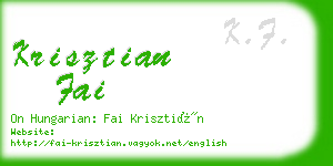 krisztian fai business card